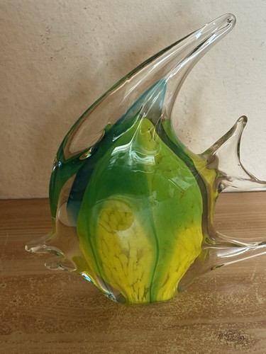 Murano glasfisch figur gelb - glasfisch,