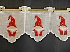 Scheibengardine Bistrogardine 5690 bestickt Wichtel Weihnachten 22 cm hoch