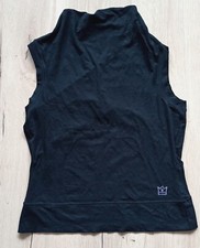 One Touch Tanktop Top Sport Oberteil Damen Schwarz mit Strasssteinen Gr. 36