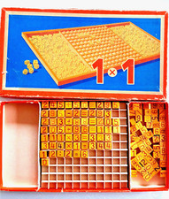 1 x 1 Baukasten Holz sehr alt DDR Baukastenfabrik Blumenau Rechnen Rechenspiel