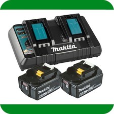 Akku-Doppelladegerät Makita DC18RD, 230 Volt 199484-8 NEU + 2 Akku 6,0 BL1860B