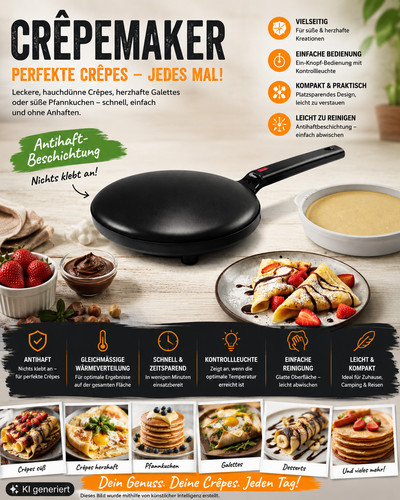 Elektrischer crepe maker cm - elektrischer,