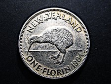 Neuseeland one florin 1964 - florin,