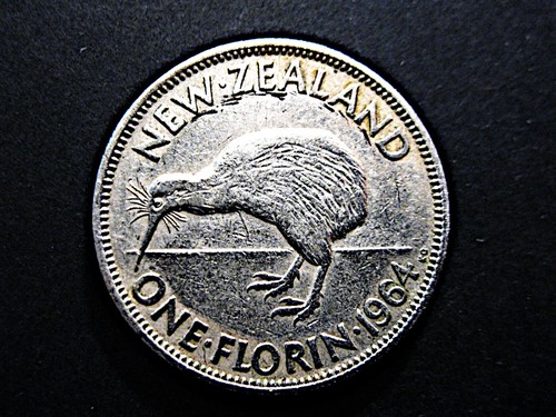 Neuseeland one florin - florin, 1964