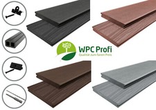 WPC Profi Terrassendielen Garten Premium Massiv Diele 20mm Bausatz Set 12 - 68m²