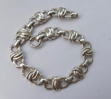 Armband schlicht zeitlos 835 Silber rhodiniert Vintage 70er bracelet silver
