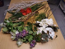 Edle Stoff-Kunstblumen Konvolut