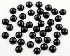 Halbperlen rund 10 mm schwarz