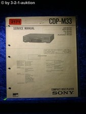 Sony service manual cdp - manual, m33