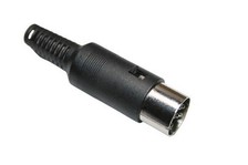 DIN Stecker 6-polig männlich schwarz (0352)