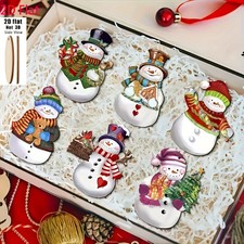 Holz Schneemann Figuren Set