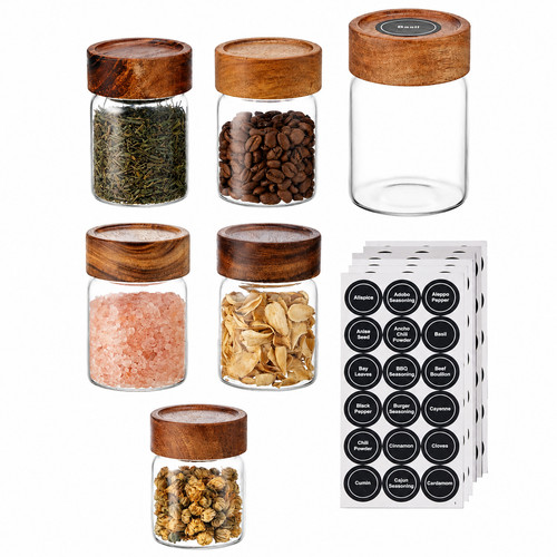 Gewürzgläser aus glas 6er - gewürzgläser,