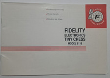 Bedienungsanleitung für Fidelity Electronics tiny chess modell 6118 3 sprachig
