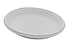 200x Menüteller Ungeteilt Geschirr Teller Picknick Plastikteller Mehrweg weiß