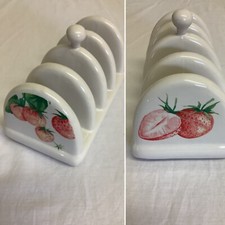 Keramik Toastständer Ständer Erdbeere Design Morgen Frühstück Tisch