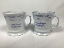 2 Tassen "Hamburger Kaffeepott" mit Seemannsknoten hoch Kaffeebecher Kaffeetasse