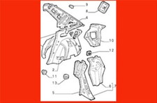 Alfa Romeo 33 Rahmenwerk Bj. 90 - 94 Karosserie Versteifung 60525263 Radhaus
