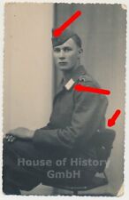 127221 Portraitfoto: Fallschirm-Panzer-Division HG, Kragenspiegel, Luger 08, P08