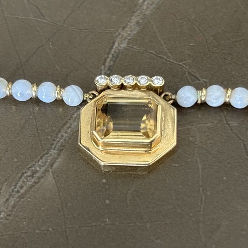 Collier kette mit goldtopas - kette,