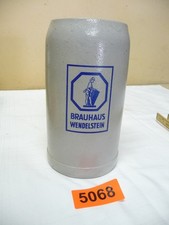 5068.    Alter Steingut Bierkrug  Brauhaus Wendelstein Bierkrug   1 L