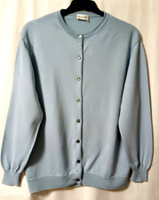Neuwertige Strickjacke SETALANA Wolle/Seide/Kaschmir Hellblau Gr. 48 - s. Maße!
