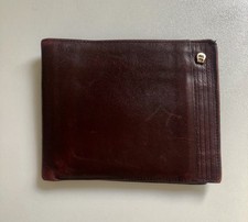 AIGNER Geldbörse, Portemonnaie Leder bordeaux rot, vintage