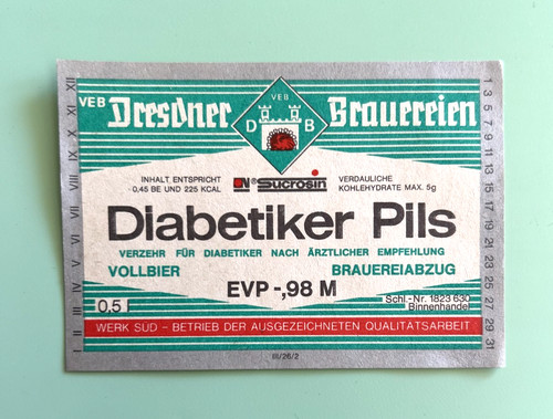 Bieretikett ddr veb - ,ddr-veb, dresdner