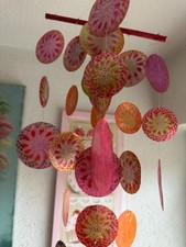 Muschel Windspiel pink /