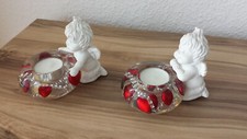 2x Gilde Dreamlight Teelichthalter mit Engel 2 Stück
