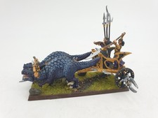 Warhammer Fantasy Dunkelelfen Streitwagen Wagen Echsen Metall  D4