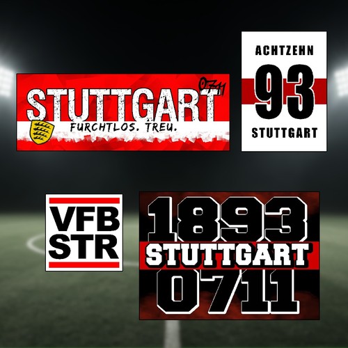 Stuttgart 1893 sticker set - sticker,