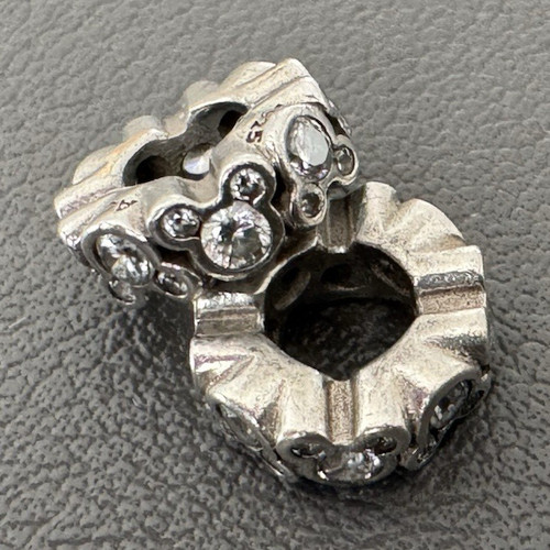 Clip charm silberfarben rund - silberfarben,