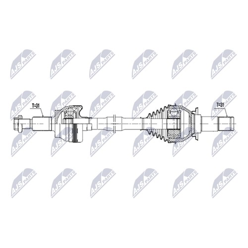 Nty antriebswelle 777mm - antriebswelle,