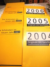 7  Briefmarkenkalender 2004-2011 Deutsche Post  Briefmarken Sonderstempel