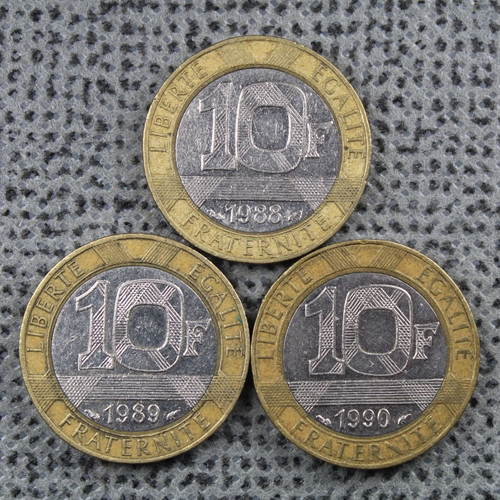 Frankreich francs 3 1988 - x,