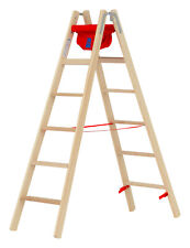 Hymer Holz Stufenstehleiter 6 Stufen Leiter Stehleiter klappbare Malerleiter
