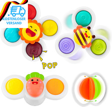 Saugnapf-Spinner-Spielzeug, Baby-Badespielzeug Mit Saugnapf, Silikon-Flip-Board,