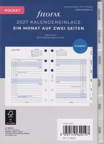 Filofax 68256 pocket - filofax, 27-68256