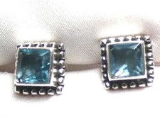 💎Ohrstecker Blautopas  925