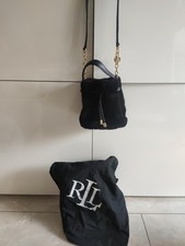 Ralph Lauren Damen Kleinen TeddyFell Tasche Farbe Schwarz Neu