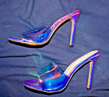 High heels Pantolette in Gold