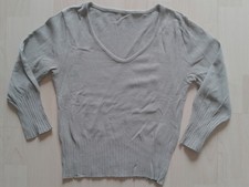 Damenpulli Pullover Oberteil kurz bauchfrei Gr. S oliv Dreiviertelarm