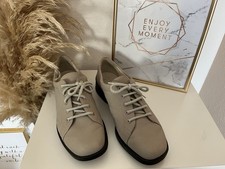 Fitness Damen Halbschuhe ~ Gr. 39 ~ Echt Leder grau ~ Luftpolster Sohle Sneaker