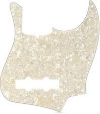 Fender Modern Pickguard Jazz Bass 10-Loch - White Moto