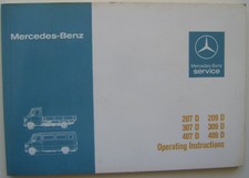 Mercedes Benz 207D 307D 407D 209D 309D 409D Original Anleitungsbuch ENGLISCH