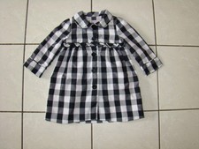MAGGIE&ZOE Trenchcoat Jacke 86 92 Mädchen Mantel Anorak kariert SCHWARZ WEIß NEU