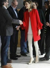 Zara Red Frilled Sleeve Coat