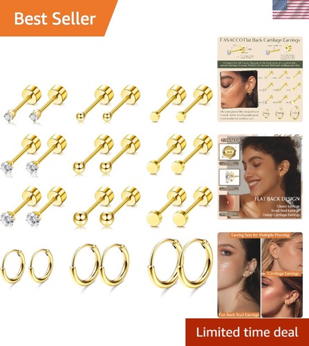 Hypoallergenes gold ohrstecker - gold,