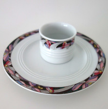 1x Untertasse für Kaffeetasse 1x Eierbecher Friesland Jeverland Black Birds