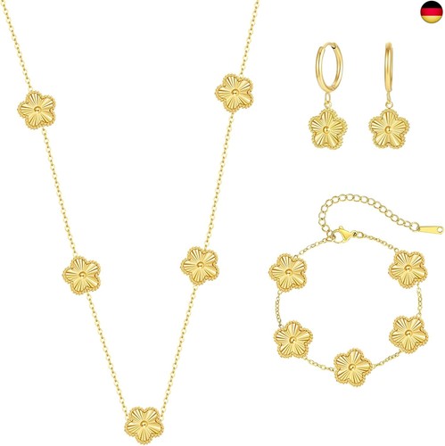 Kleeblatt schmuckset mit - kleeblatt-schmuckset,